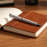 DELUXE PEN - Classy Metal Pen with PU Cover for a Luxurious Writing Experience - Image 2