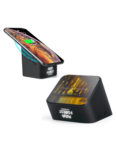 LIGHT UP SPEAKER - 3W Bluetooth Speaker with 10W Wireless Charger and Customizable Logo - Image 2