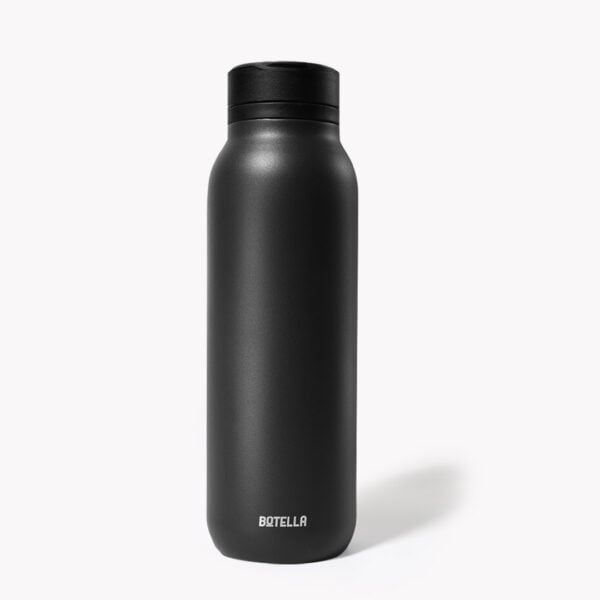 B_900ml_BLACK1 BOTELLA PRO - 900ml Multi-Functional Drink Bottle with Magnetic Phone Loop - Image 18