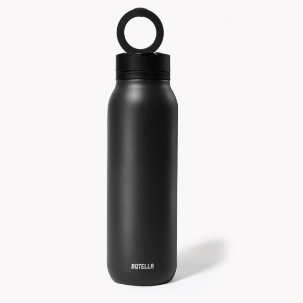 B_900ml_BLACK2 BOTELLA PRO - 900ml Multi-Functional Drink Bottle with Magnetic Phone Loop - Image 19