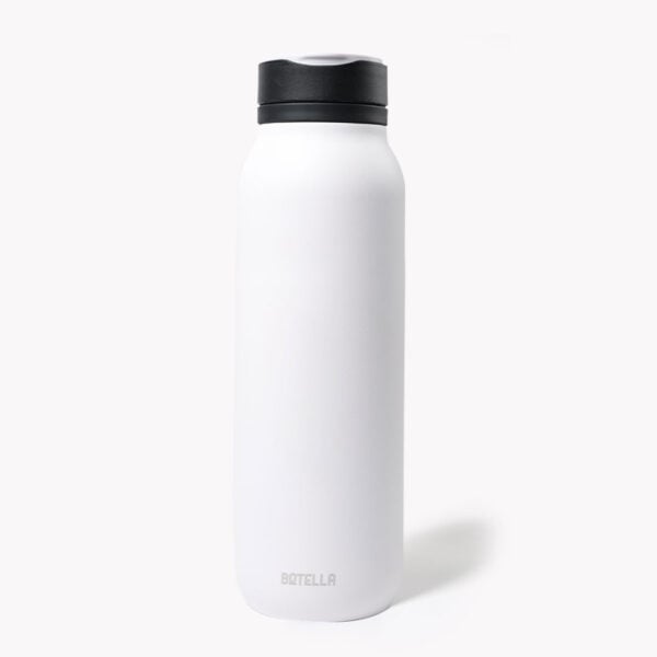 B_900ml_WHITE1 BOTELLA PRO - 900ml Multi-Functional Drink Bottle with Magnetic Phone Loop - Image 27