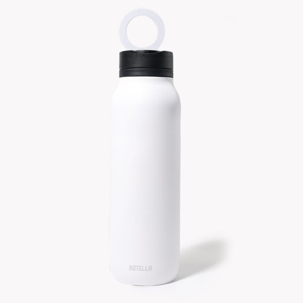 B_900ml_WHITE2 BOTELLA PRO - 900ml Multi-Functional Drink Bottle with Magnetic Phone Loop - Image 28