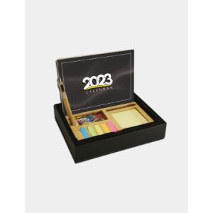 BAM ORGANIZER - Eco-Friendly Bamboo Desktop Organizer with Calendar, Sticky Notes, and Mouse Pad - Image 3