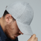 ROMA Grey - High-Quality 6-Panel Cap with Adjustable Velcro Closure - Image 4