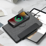 FLAPNOTE PEN Dark Grey - Notebook with 5W Magnetic Wireless Charger - Image 3