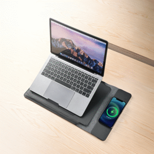 LAP-HOLD Dark Grey - Multifunctional Laptop Sleeve with 3-in-1 MagSafe Charger - Image 2