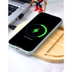 ANTI-STRESS WIRELESS - Bamboo Wireless Desktop Spinner with 15W Charging Capability - Image 2