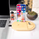 ANTI-STRESS WIRELESS - Bamboo Wireless Desktop Spinner with 15W Charging Capability - Image 4