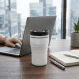 BAYAMO THERMO MUG White - Premium 230ml Double Wall Thermal Mug with Customizable Grip - Image 3
