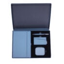 CORPORATE SET - Executive 3D PU Notebook, 5000mAh Power Bank, RFID Card Holder & Metal Pen