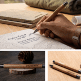 BAMBOO PEN - Eco-Friendly Push Button Ballpen with Natural Bamboo Body - Image 2