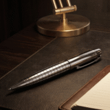 GUNNY PEN - Sleek Twist Gunblack Metal Pen with Smooth Blue Ink - Image 2