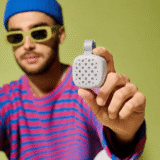 WHEAT SQUARISH - Eco-Friendly Bluetooth Speaker with 10W Wireless Charger - Image 2