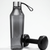 RPET BOTTLE - 880ml Eco-Friendly Recycled Bottle with Silver Lid and Silicone Handle - Image 3