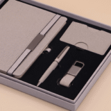 PRIME SET PLUS - Elegant Corporate Gift Set with PU Notebook, Metal Pen & RFID Card Holder - Image 2