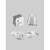TRAVEL KIT GREY - All-in-One Universal Travel Adapter with USB Chargers - Image 2