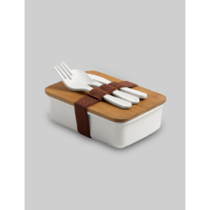 WHEAT LUNCH KIT - Eco-Friendly Reusable Lunch Box with Cutlery Set - Image 4