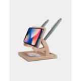 WIRELESS LOUNGE - Bamboo Desktop Organizer with Wireless Charger - Image 2