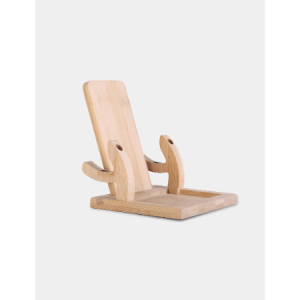 WIRELESS LOUNGE - Bamboo Desktop Organizer with Wireless Charger - Image 5