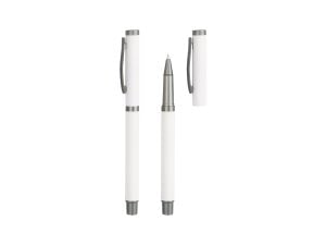 SLIM ROLLER - Stylish Metal Rollerball Pen with Rubberized Finish - Image 4