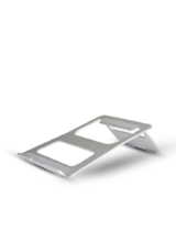 ALU LAPPY HOLDER - Ergonomic Aluminum Laptop Holder with Rubber Pads for Stability