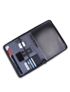 BUSINESS FOLDER - A4 Linen Folder with Pen Loop, Card Holder, and Accessory Pockets - Image 3