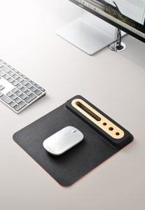 SOFTI MOUSEPAD - Eco-Friendly Foldable Mousepad with Bamboo Organizer for Phones and Pens - Image 6