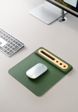 SOFTI MOUSEPAD - Eco-Friendly Foldable Mousepad with Bamboo Organizer for Phones and Pens - Image 3