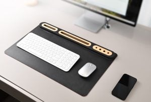 SOFTIDESK ORGANIZER - Eco-Friendly Desk Mat with Bamboo Holders for Ultimate Organization - Image 3