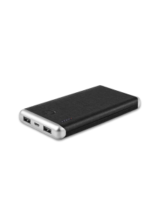 LEATHER WIRELESS - Stylish 8000mAh Wireless Power Bank with PU Leather Finish - Image 6