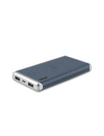 LEATHER WIRELESS - Stylish 8000mAh Wireless Power Bank with PU Leather Finish