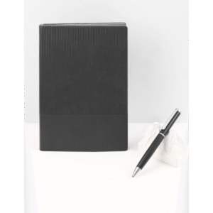 AGENDA - Classy Soft PU Notebook with 120 Sheets in Unique Corrugated Design - Image 2