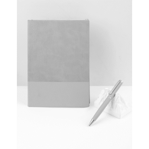AGENDA - Classy Soft PU Notebook with 120 Sheets in Unique Corrugated Design - Image 4