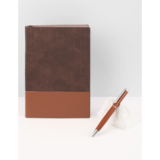 AGENDA - Classy Soft PU Notebook with 120 Sheets in Unique Corrugated Design - Image 5