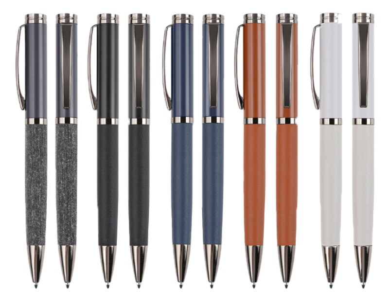 DELUXE PEN - Classy Metal Pen with PU Cover for a Luxurious Writing Experience