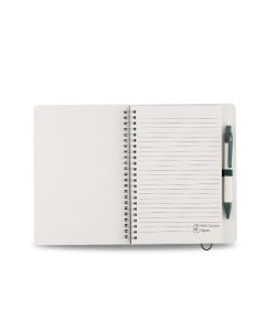 MILKY NOTE - A5 Hard Cover Spiral Notebook with Milk Paper and Ruler