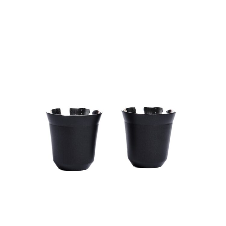 e70526 ESPRESSO SET - Premium 2-Piece Double Wall Stainless Steel Espresso Cups - Image 2