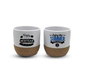 CORK MINICUP - 140ml Stoneware Espresso Cup with Cork Base for Sublimation Branding - Image 2