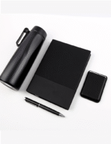 AGENDA WELCOME SET - Complete Corporate Gift Set with Notebook, Pen, RFID Holder & Flask - Image 3
