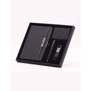 PRIME SET PLUS - Elegant Corporate Gift Set with PU Notebook, Metal Pen & RFID Card Holder - Image 3