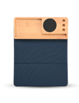 MOUSEPAD ORGANIZER - Foldable RCS PU Mousepad with Bamboo Wireless Charger and Light-Up Feature - Image 6