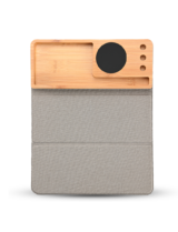 MOUSEPAD ORGANIZER - Foldable RCS PU Mousepad with Bamboo Wireless Charger and Light-Up Feature - Image 9