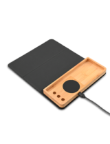 MOUSEPAD ORGANIZER - Foldable RCS PU Mousepad with Bamboo Wireless Charger and Light-Up Feature - Image 4