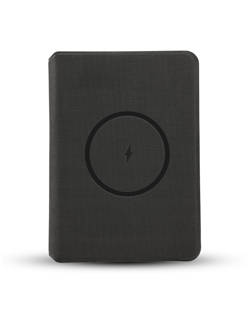 POWER NOTE – 5W Wireless Charging Notebook with 5000mAh Powerbank, Foldable Stand & Lycra Pockets - Image 7