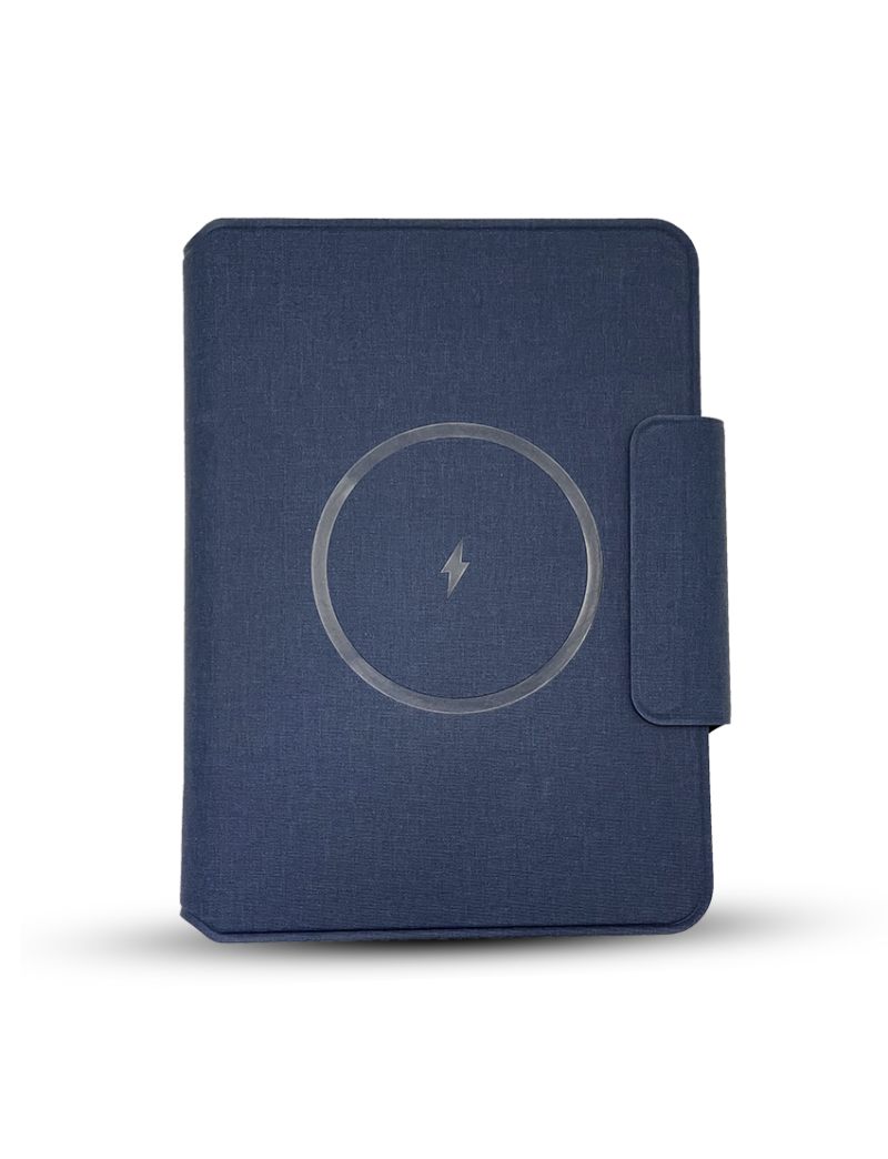 POWER NOTE with FLAP - Wireless Charging Notebook with 5000mAh Power Bank