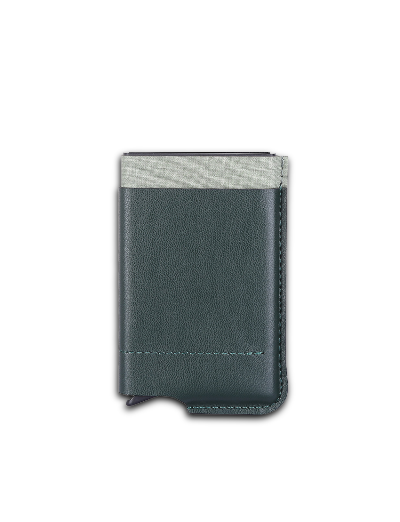 RFID CARDHOLD - Secure PU Card Holder with External Pocket for Cash and Cards - Image 2