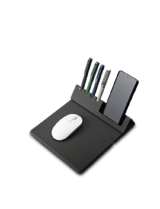 W-PAD ORGANIZER - 10W Fast Charging Wireless Mouse Pad with Bamboo Desktop Organizer - Image 6