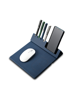 W-PAD ORGANIZER - 10W Fast Charging Wireless Mouse Pad with Bamboo Desktop Organizer - Image 4