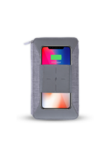 WIRELESS P-TRAVEL – RFID-Protected Travel Wallet with 4000mAh Powerbank, Mobile Pocket & Document Organization - Image 2