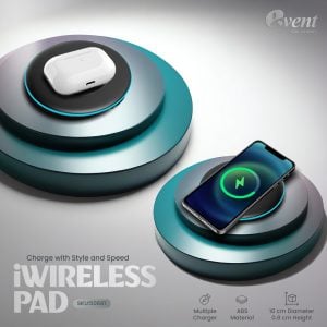 iWIRELESS PAD - Dual Coil Wireless Charger for Mobile, AirPods & iWatch - Image 3